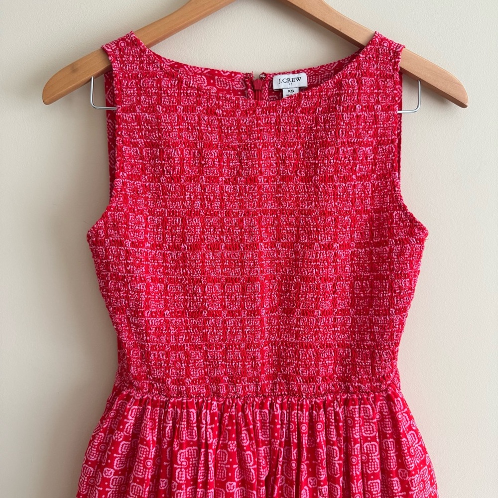 J.Crew Factory Smocked Boatneck Midi Dress Size XS - Picture 4 of 16